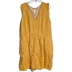 Old Navy Yellow Linen Blend Romper XL